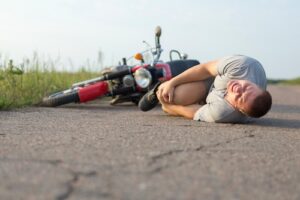 Man With Motorcycle Accident Injuries