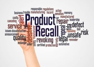 Defective consumer product with warning label representing product liability case in Alpharetta Georgia