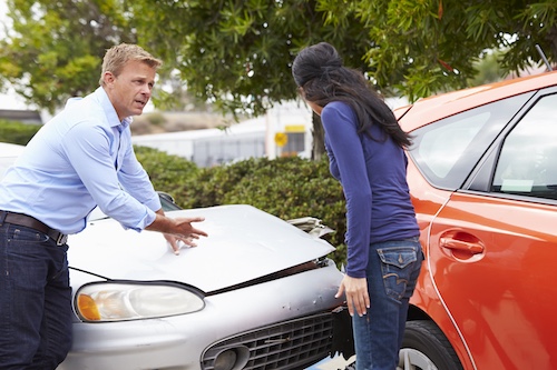 Drivers Arguing After Car Accident - Lawsuit Against an At-Fault Driver